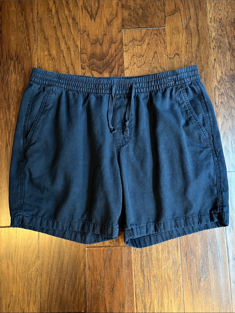 Abercrombie & Fitch Navy Blue Elastic Waist Shorts